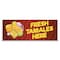 Signmission Fresh Tamales Here Banner Concession Stand Food Truck Single Sided B-120-30066 - alternate 1